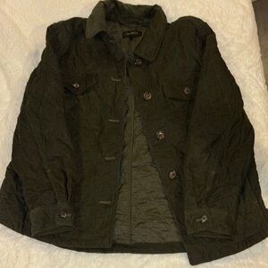 Talbots Green Utility Jacket with Button-Up Style